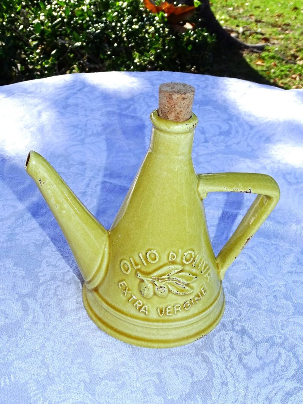 Italian Olive Olil Cruet with Cork